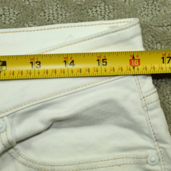 Loft High Rise Kick Crop Jean Size 30/10 Off White Stretch - Picture 8 of 8